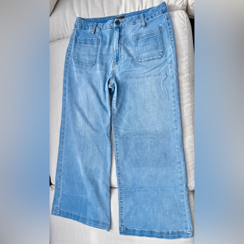 Kut from the Kloth - Meg High Rise Wide Leg - size 12 - Fortitude w/Lt base wash